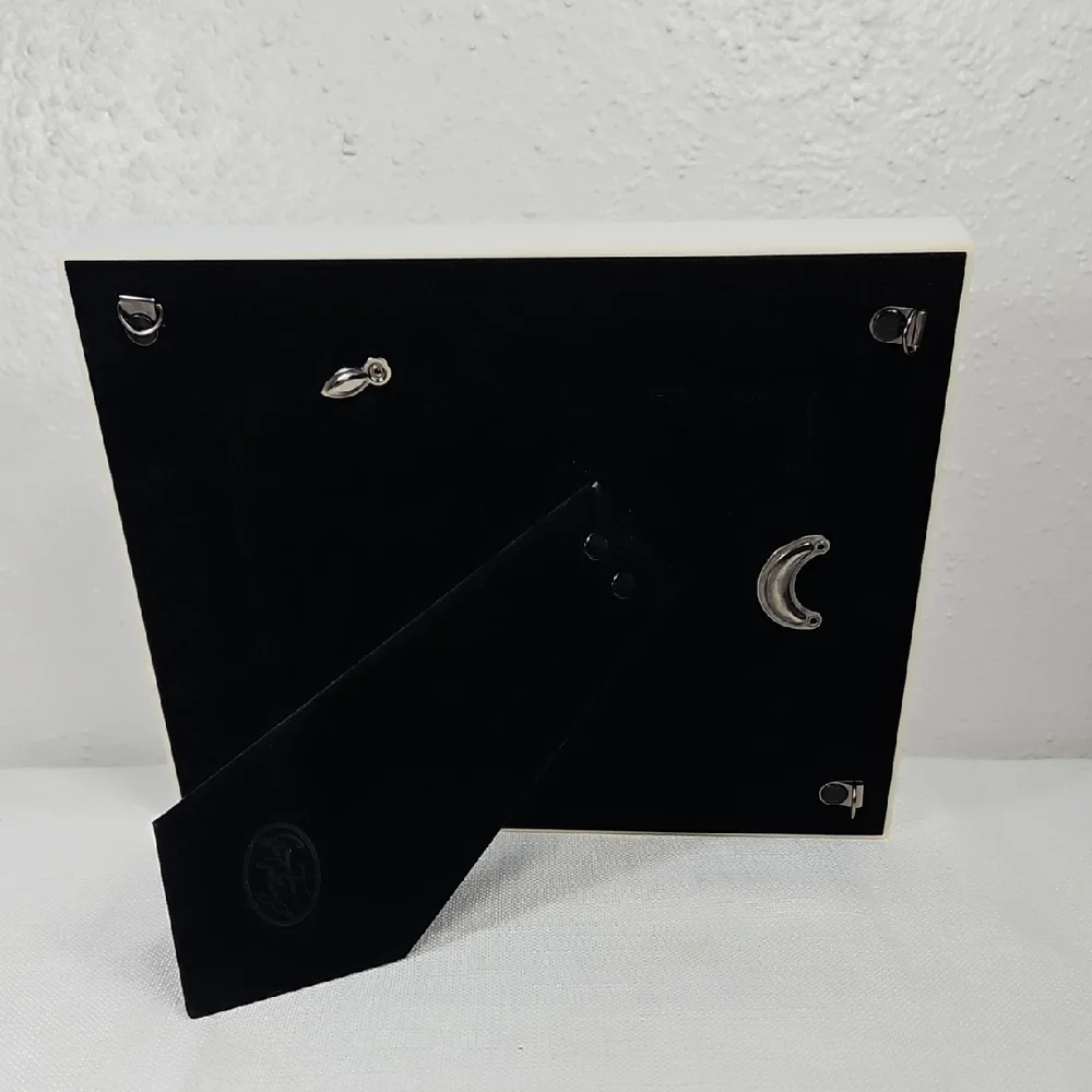 Elegant Black and White Plastic Picture Frame
